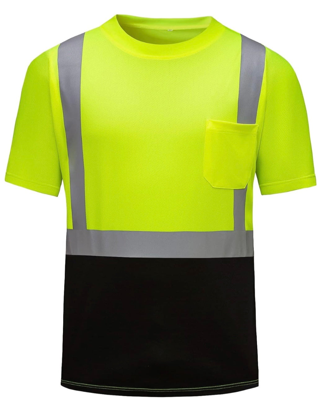 Hi Visibility, Short Sleeve Shirt with Black
