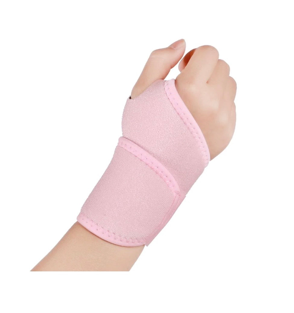 Pink wrist brace