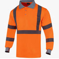 Hi Visibility Long Sleeve Polo- Orange