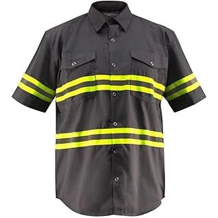 Hi Visibility Cotton Short Sleeved Button-Down Shirt